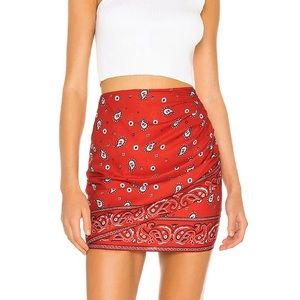 Superdown Darby mini skirt - red bandana